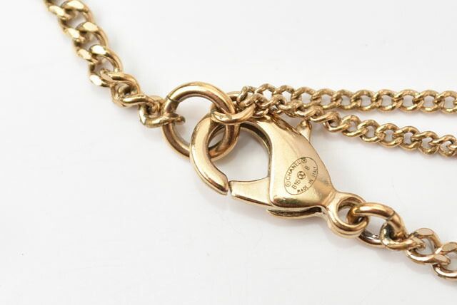 Chanel Necklace Pendant Chanel Coco Mark CC Pearl Motif Gold