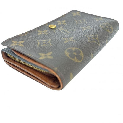Louis Vuitton M61730 Monogram L-shaped Zipper Porte Monnaie Vie Trésor Fold