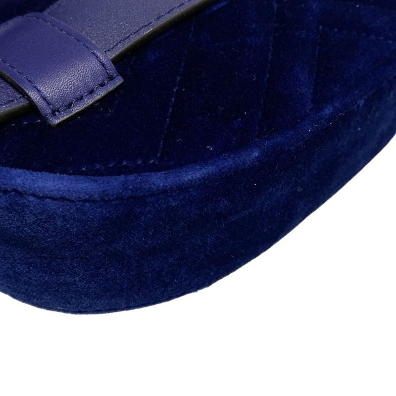 Gucci GG Marmont Waist Pouch 476434 Blue Leather
