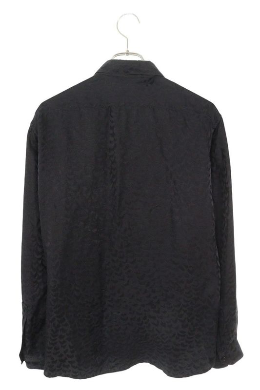 Saint Laurent Paris 646850 Y1f18 Leopard Print Silk Long Sleeve Shirt Men 39