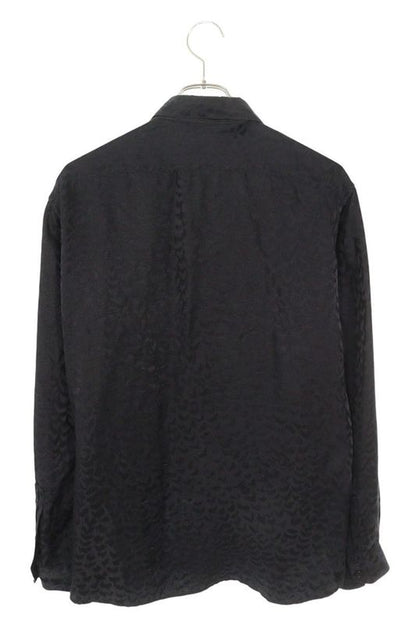 Saint Laurent Paris 646850 Y1f18 Leopard Print Silk Long Sleeve Shirt Men 39