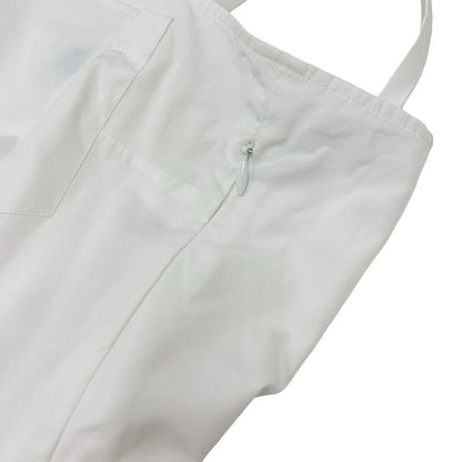 Prada Poplin Dress Cotton White Triangle Logo Set Suit