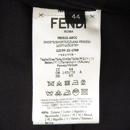 Fendi 2022 Fb0521 FF Logo Embroidered Shadow Stripe Shorts Black 44 Made In