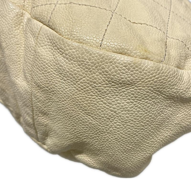 Chanel Tote Bag Matelasse Beige Chain Shoulder/vintage Silver Hardware