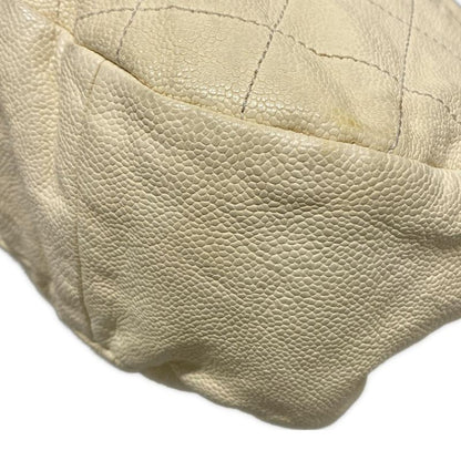 Chanel Tote Bag Matelasse Beige Chain Shoulder/vintage Silver Hardware