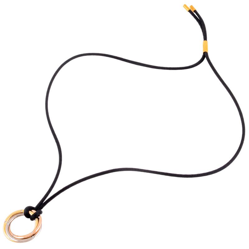 Cartier Trinity Necklace Diamond 18K Yellow Gold 128g 18K White Gold 18K Pink