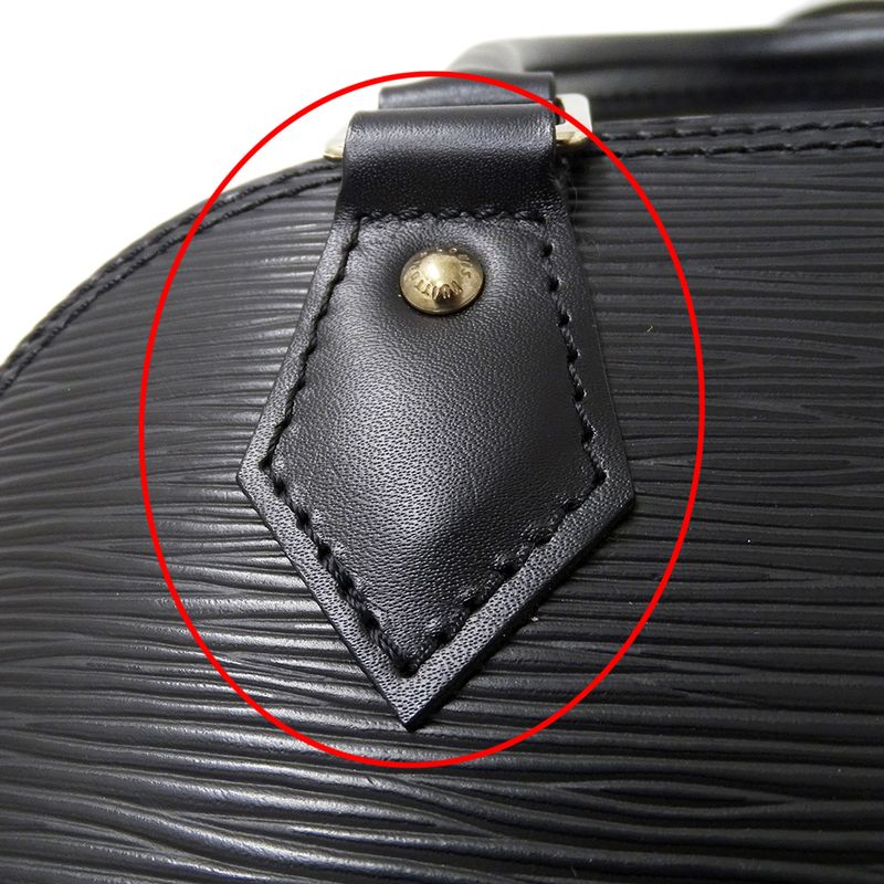 Louis Vuitton Bag Epi Women's Branded Handbag Shoulder Bag 2way Alma BB Noir