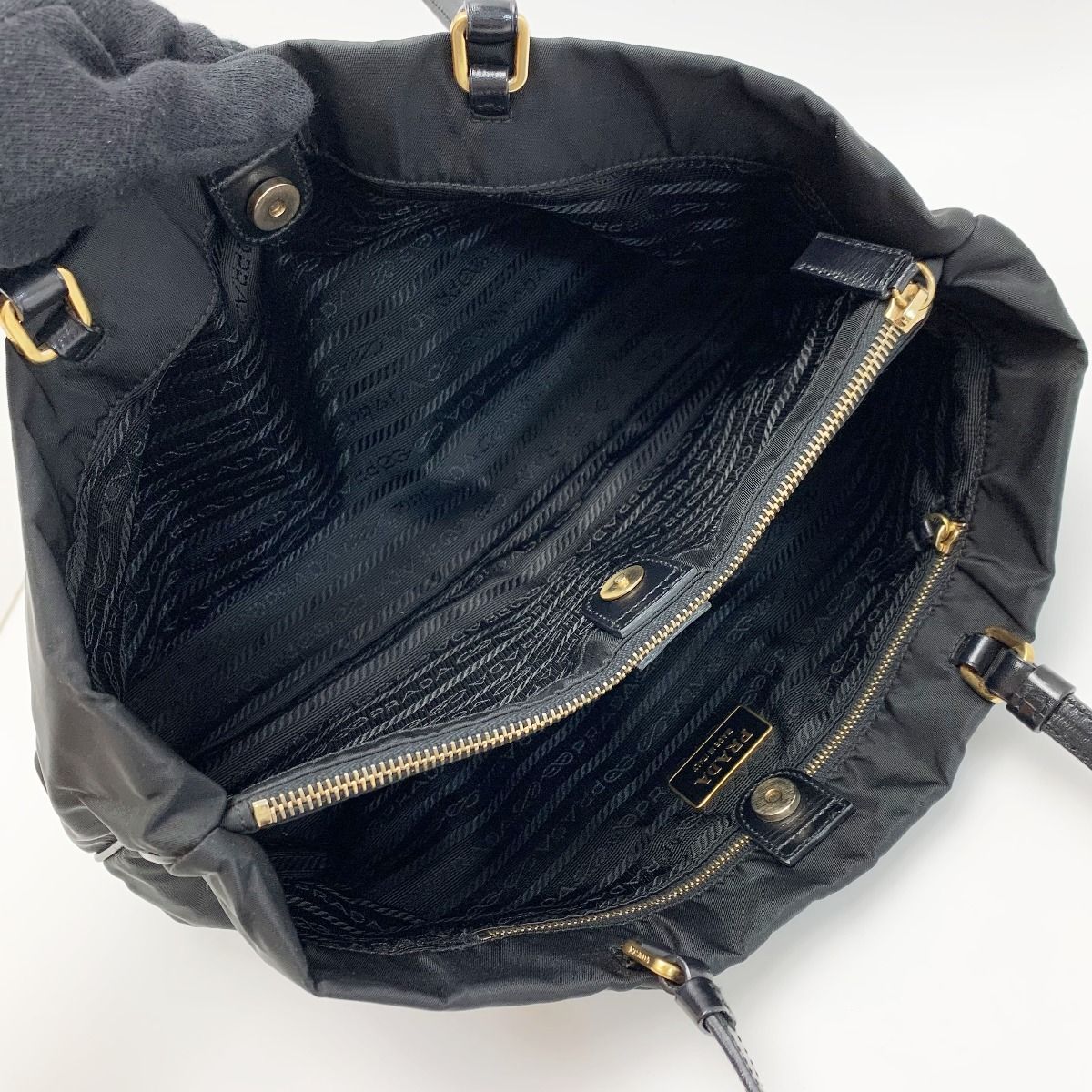 Prada B11215 Black Handbag with Bag and Authenticity Card