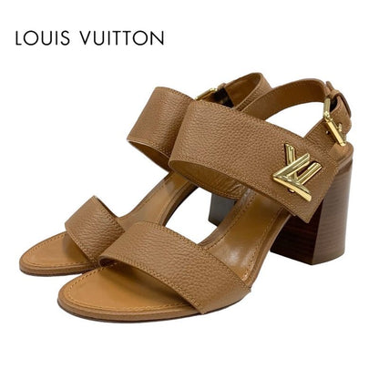 Louis Vuitton Horizon Line Sandals Shoes Leather Brown Lvhardware