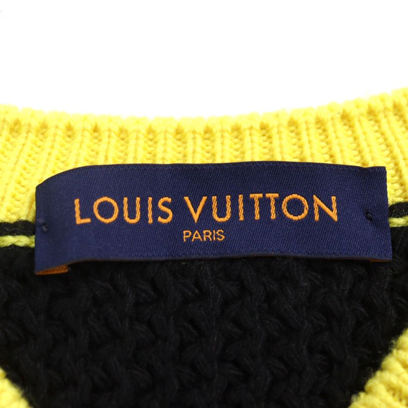 Louis Vuitton 22SS Hmn86w LV Intarsia Football Knit Cashmere Blend Amen Break