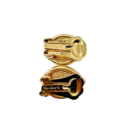 Christian DIOR Earring Vintage Rhinestone Green