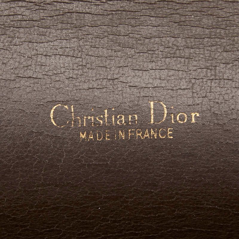 Dior CD Logo One Shoulder Bag Brown Leather Women's Dior