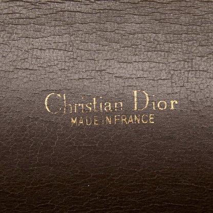 Dior CD Logo One Shoulder Bag Brown Leather Women's Dior