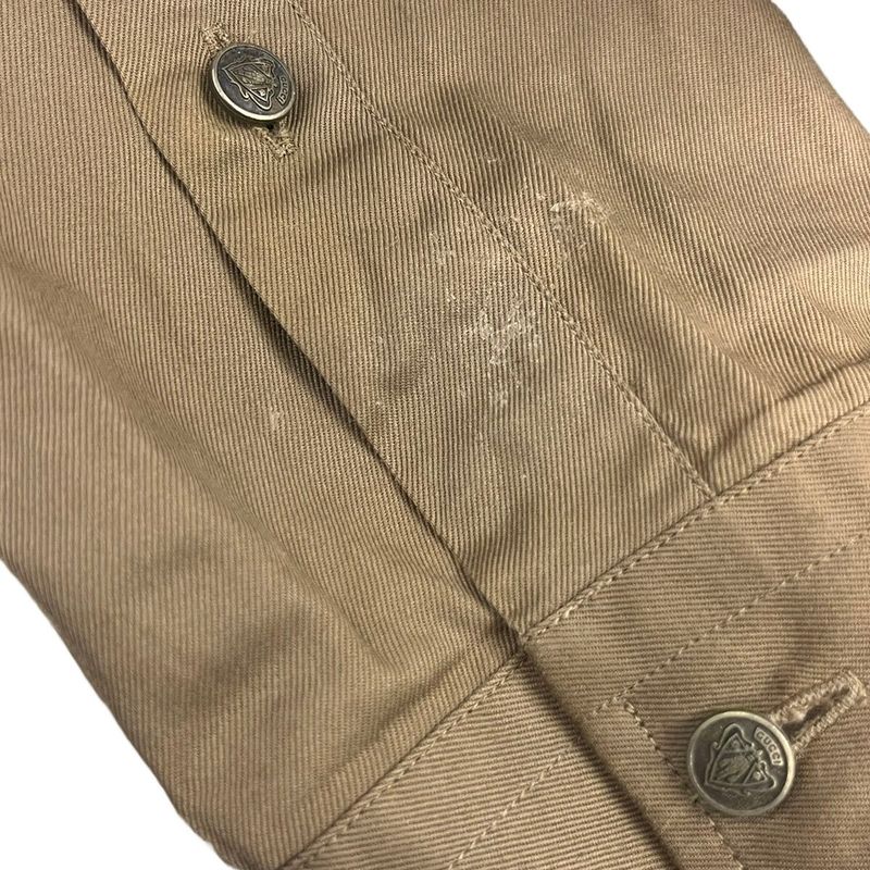 Gucci Slim Fit Button Down Shirt 219366 Z0868 Brownish 40