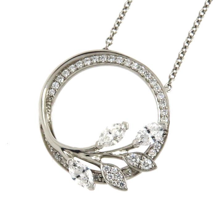 Tiffany & Co Tiffany & Co Victoria Vine Circle Small Diamond Necklace Pt950