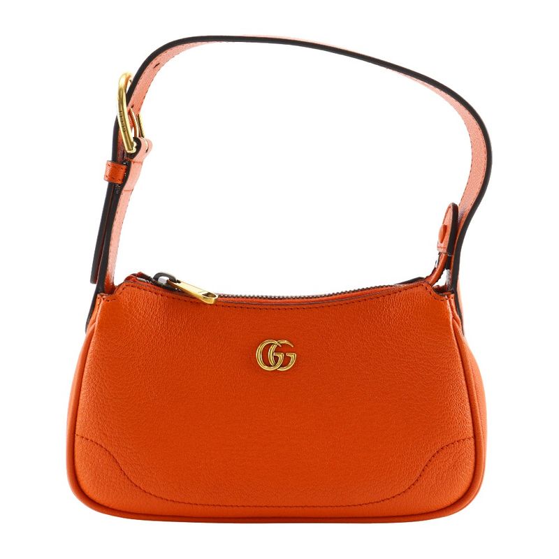 Gucci Aphrodiemini GG Marmont 739076 Leather Orange Ladies Shoulder Bag