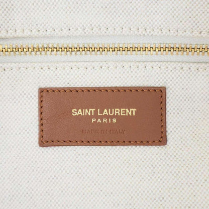 Saint Laurent Paris Leather Trimmed Canvas Duffel Bag 773705 09 23 Brownish