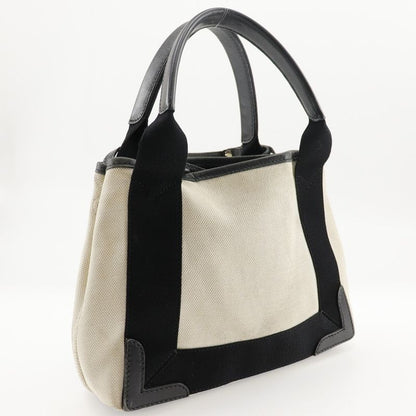 Balenciaga Navy Cabas Su XS Cotton Natural/black Women's Handbag