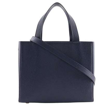 Celine 2WAY Shoulder Vintage Mc1739 Calf Navy Blue Ladies Handbag