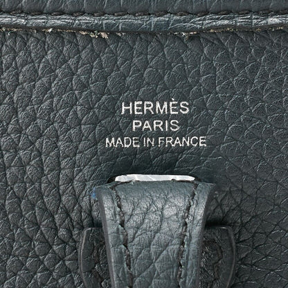 Hermes Evelyn TPM Shoulder Bag Taurillon Clemence Blue Orage (silver Hardware)