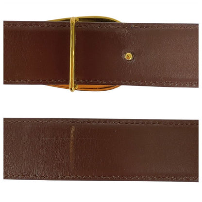 Gucci G Buckle 60cm (2362in)/24" Black Gold Hardware Leather 036 194 0956 Belt