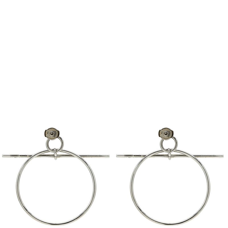 Hermes Earrings Loop MM Earrings Silver 925 Silver Ag925 Sv925 H114504b 00 [box
