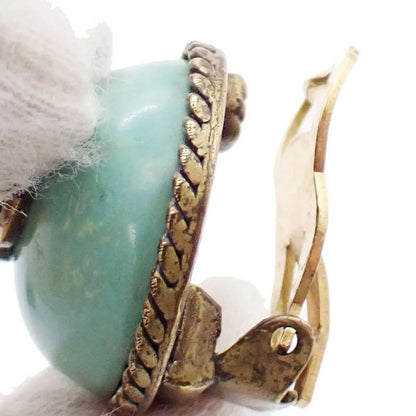 Chanel Earring CC Logo Emerald Green 34ka602