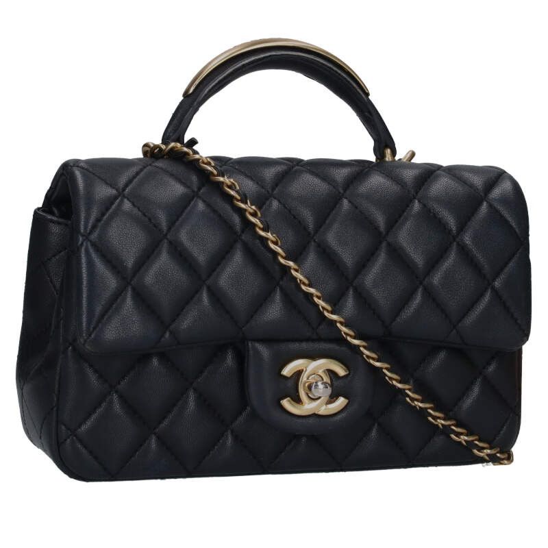 Chanel Top Handle Mini Flap Chain Shoulder Bag Men's