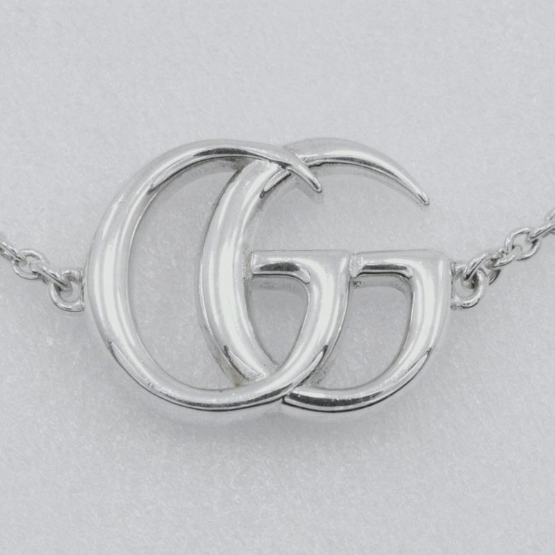 Gucci Double G 925 Silver And Mother-of-pearl Ladies 6.3g Bracelet