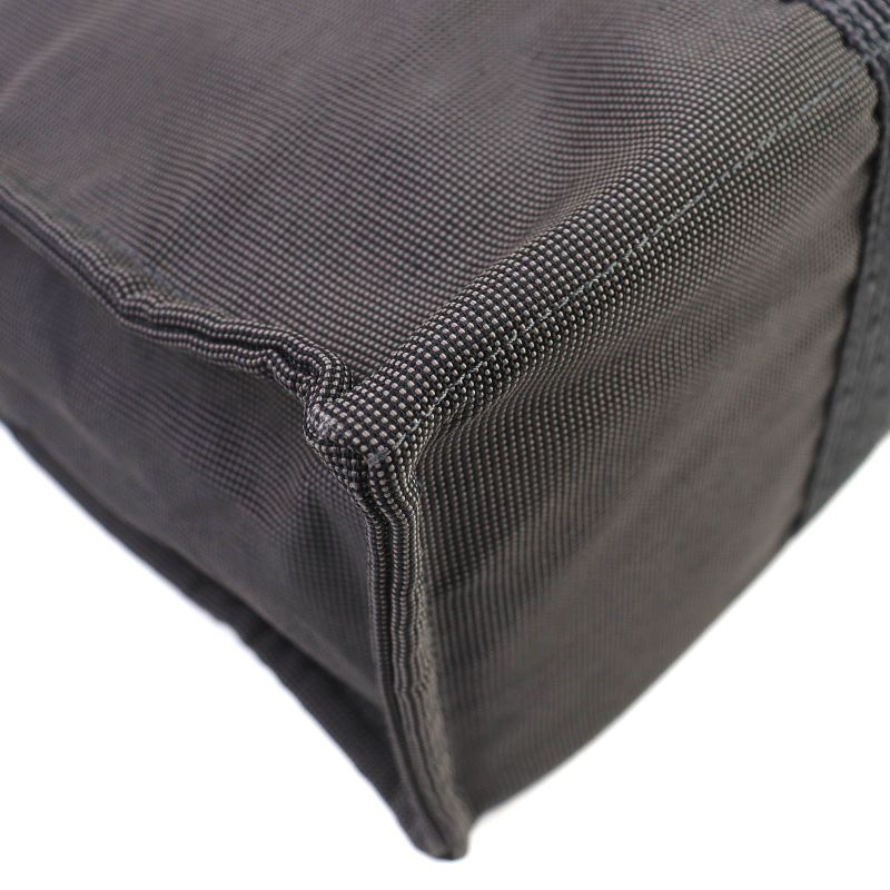 Hermes Yale Line GM Serie Button Canvas Large Shape Tote Bag Boston Bag Gray