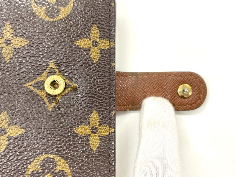 Louis Vuitton Monogram Compact Zipped Folding Wallet M61667 Brown Made In Spain