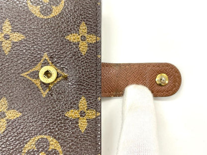 Louis Vuitton Monogram Compact Zipped Folding Wallet M61667 Brown Made In Spain