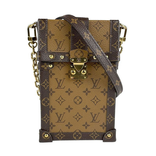 Louis Vuitton Crossbody Shoulder Bag Monogram Reverse Pochette Trunk Vertical