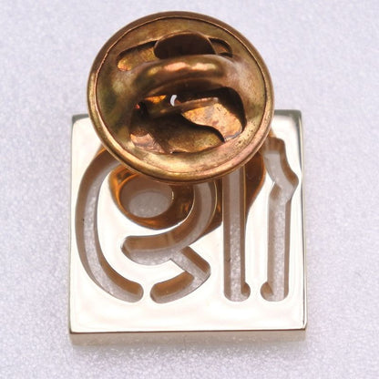 Chanel No.19 Pin Brooch Gold Plated And Rhinestone Gold Ladies 4.1g Brooch