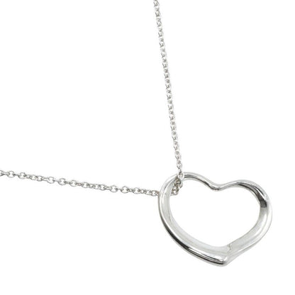 Tiffany & Co Open Heart Elsa Peretti 925 Silver Ladies 4.8g Necklace
