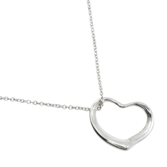 Tiffany & Co Open Heart Elsa Peretti 925 Silver Ladies 4.8g Necklace