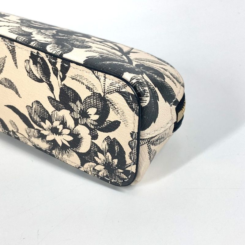 Gucci Pen Case Herbarium Logo 662130 Leather Black