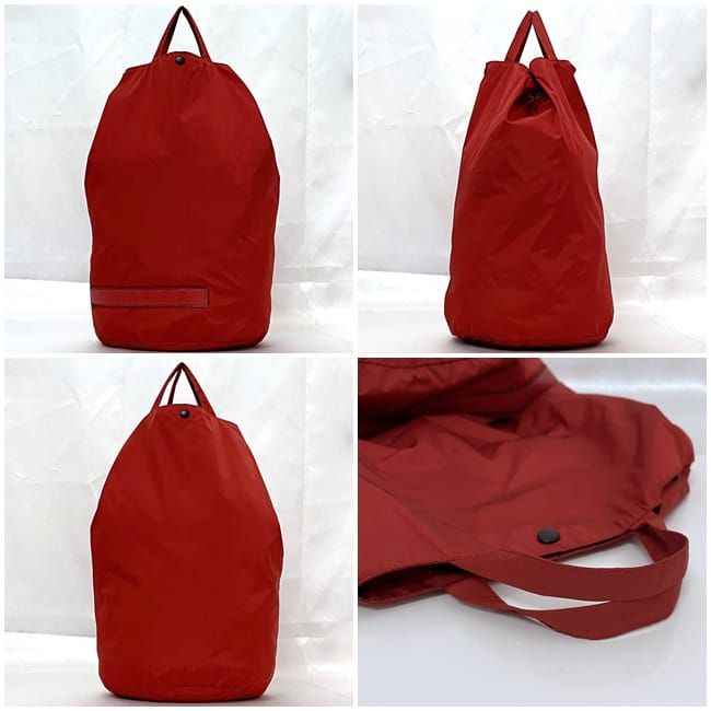 Prada Drawstring Bag Red Prada Sport Excellent Condition Nylon Preowned Prada