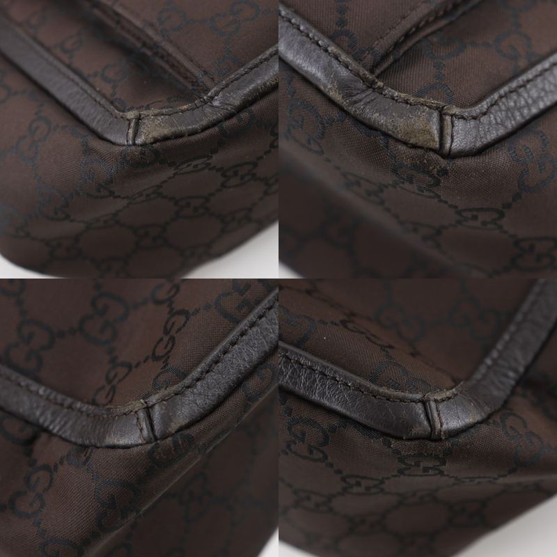 Gucci Abbey Line Outlet GG 268639 Nylon Canvas Brown Ladies Tote Bag