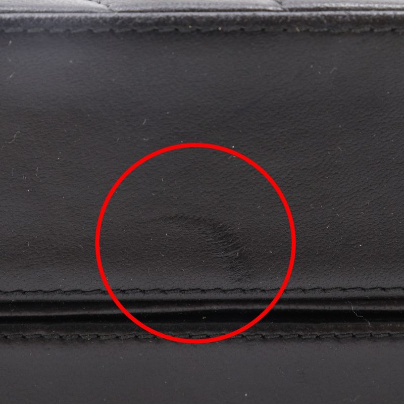 Chanel Chevron Coco Mark V-stitching Vintage Lambskin Black Women Shoulder Bag