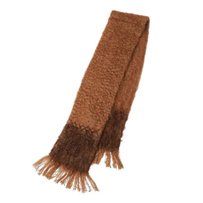 Loewe Scarf Anagram Logo Embroidery Shawl Scarf Fur Mohair Made In Spain