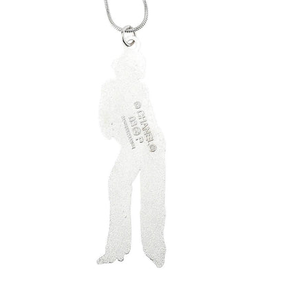 Chanel Mademoiselle 03P Pendant Metal Silver X Black Necklace GP (gold Plated)