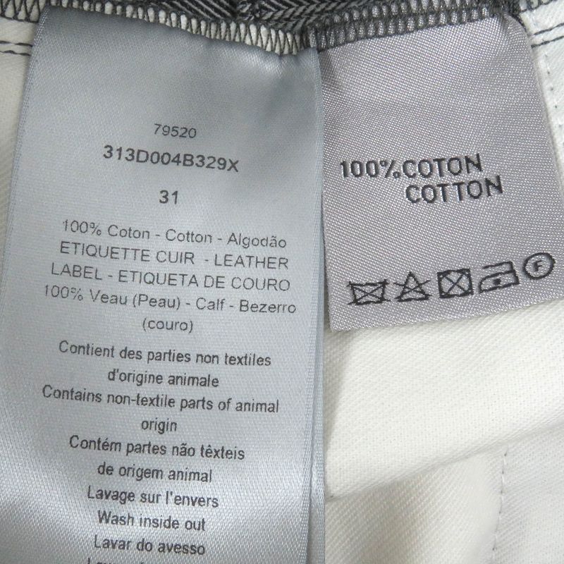 DIOR Homme 313d004b329x Cotton Cowhide CD Diamond Logo Allover Button Fly