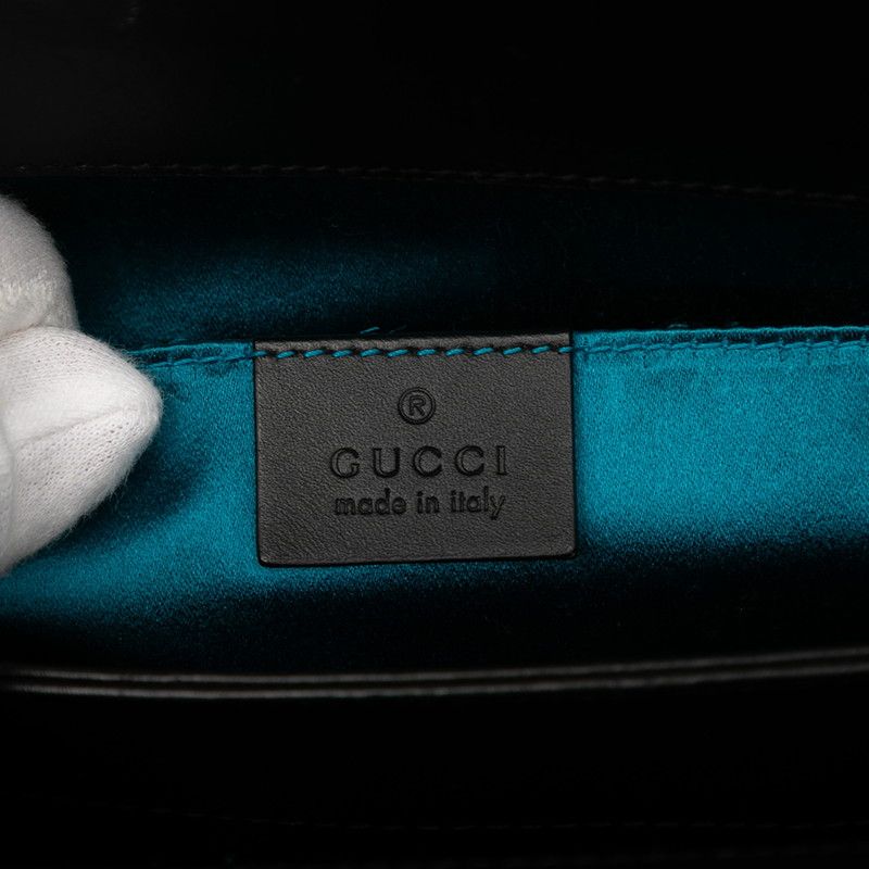 Gucci Ophidia Sherry Line Chain Shoulder Bag 503877 Red Black Suede Leather