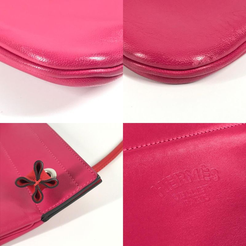 Hermes Shoulder Bag Sac Aline Mini Leather Pink