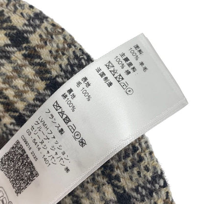 Celine Hat Wool Cotton Brown Triomphe Logo Check Bucket