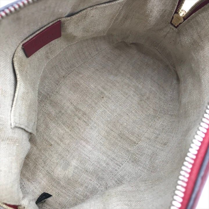 Gucci Micro Guccissima 2-Way Mini Compact Shoulder Bag Red Leather