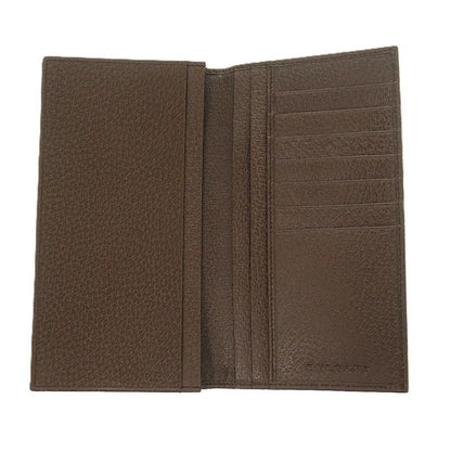 Bulgari Logomania Canvas Leather Beige Long Wallet Long Billfold Brown 1252