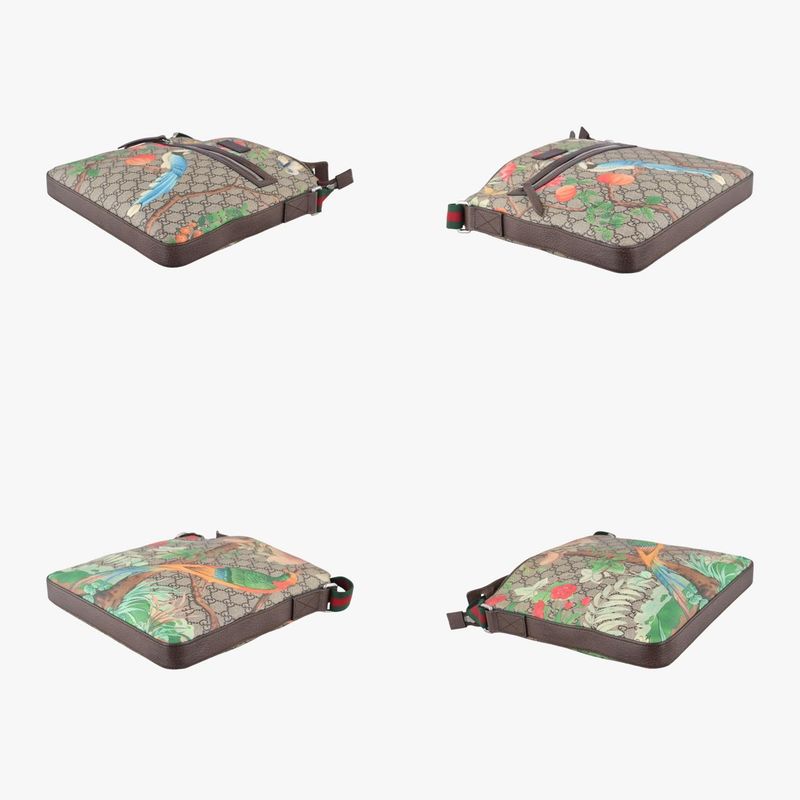 Guccigg Supreme Guccitian Beige And Multicolor PVC Coated Canvas And Leather