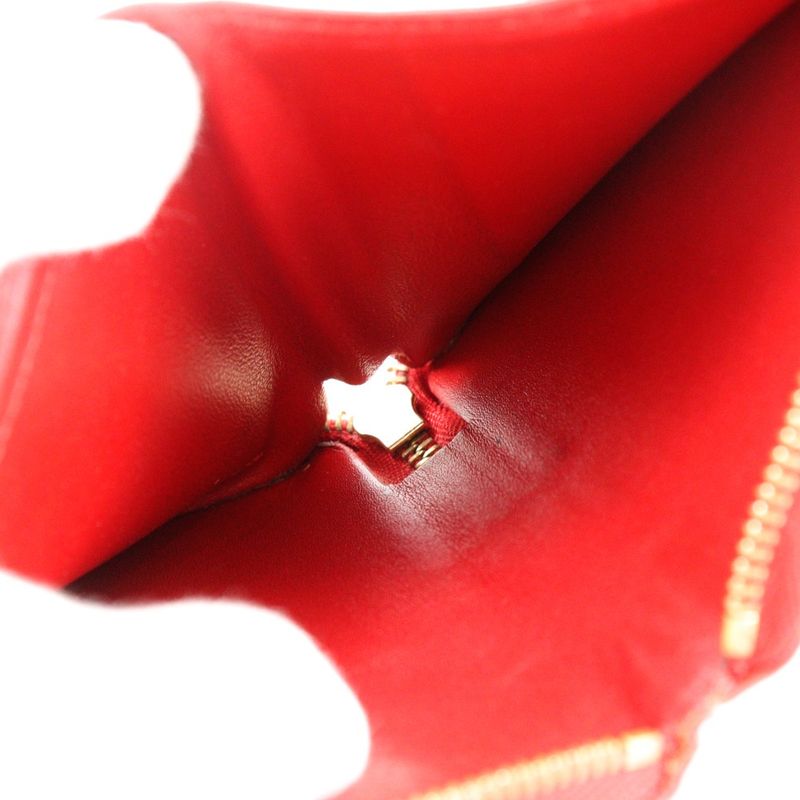 Louis Vuitton Blume Round Zipper M91151 Monogram Vernis Rouge Red Bj0041 Ladies